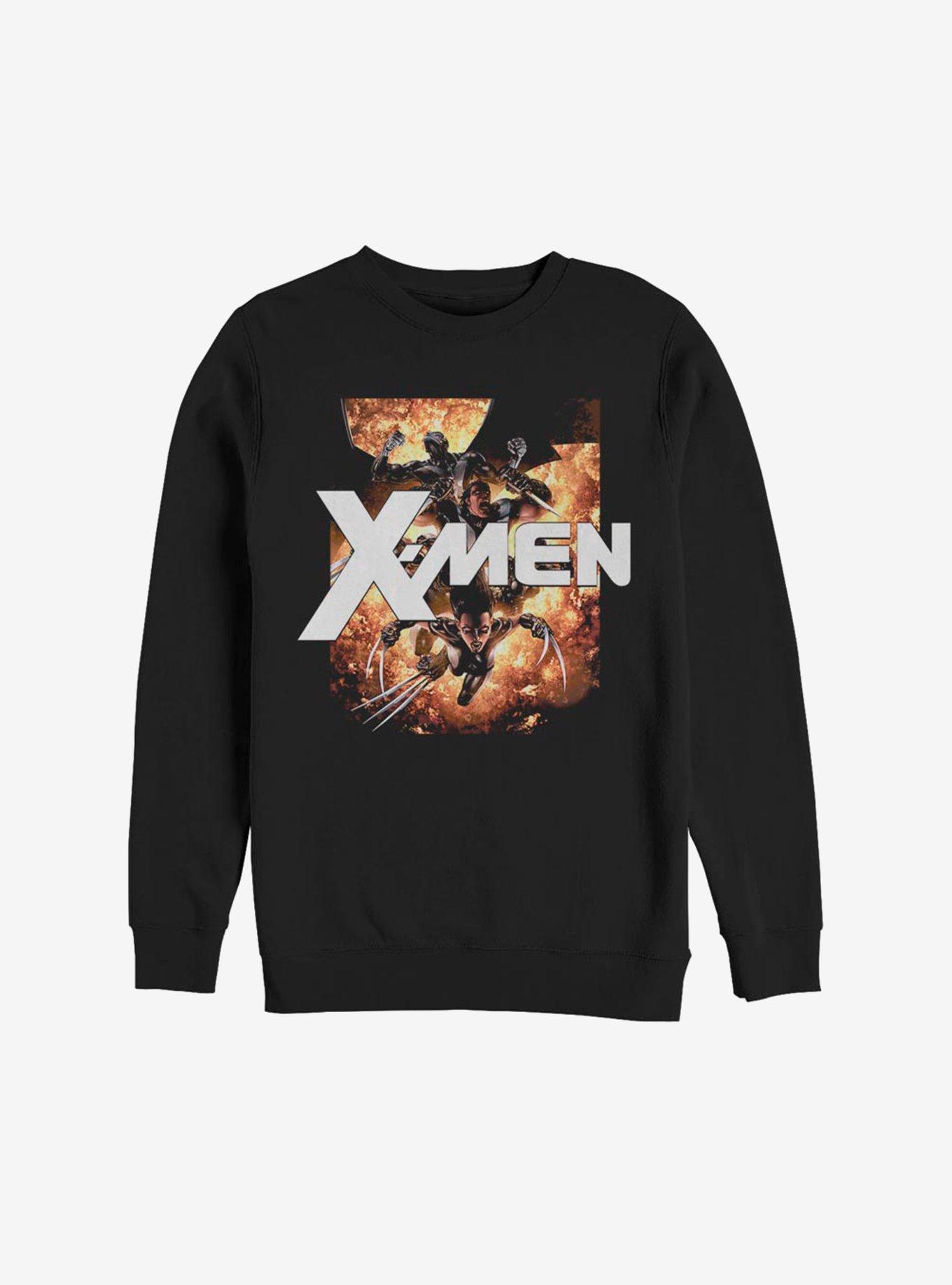 Marvel X-Men Explosion Sweatshirt, BLACK, hi-res