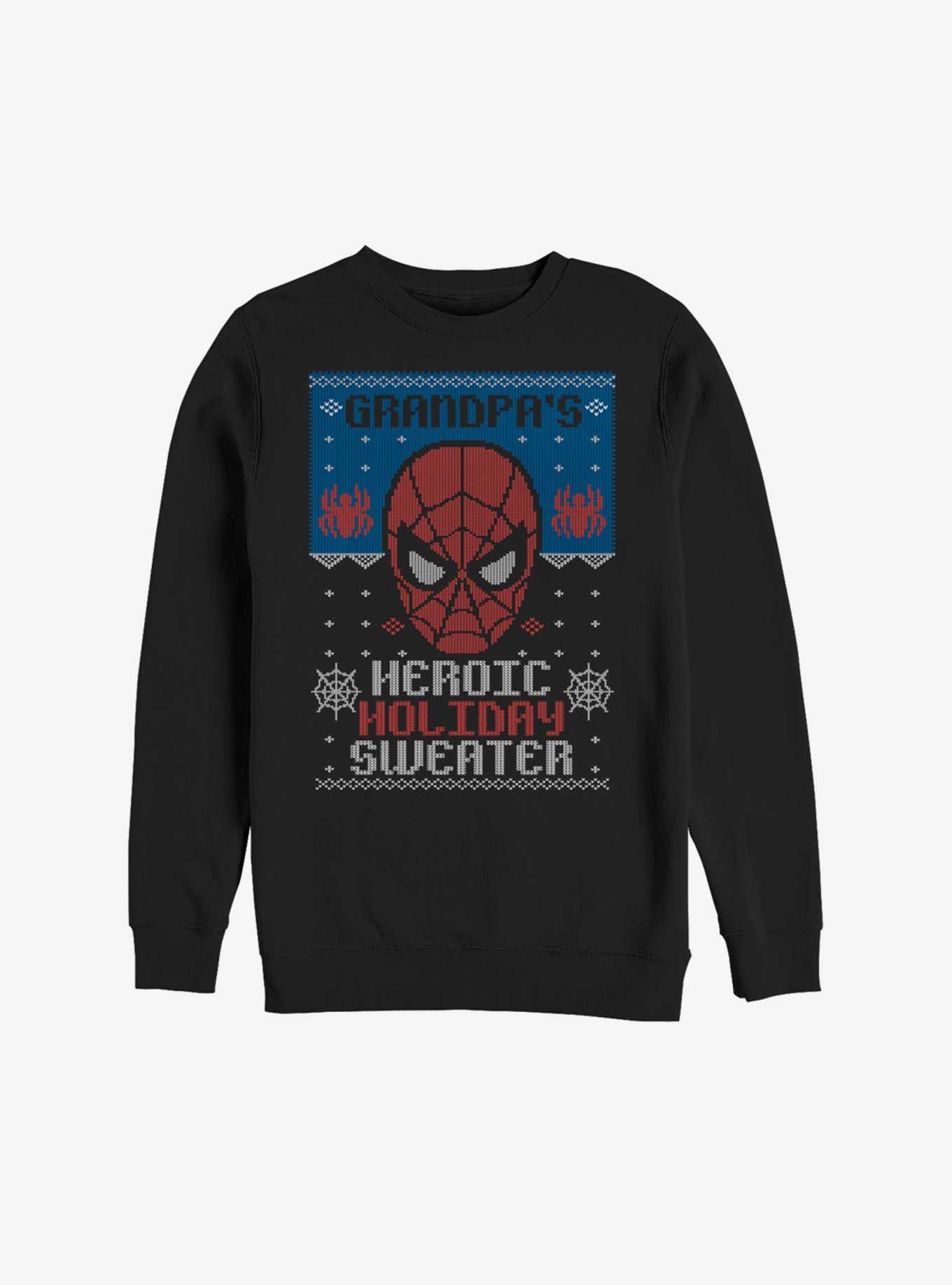 Marvel Spider-Man Grandpa's Heroic Holiday Sweater Sweatshirt, , hi-res