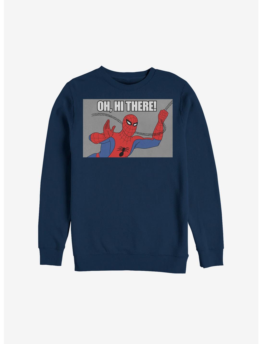 Marvel Spider-Man Oh Hi There Sweatshirt, NAVY, hi-res