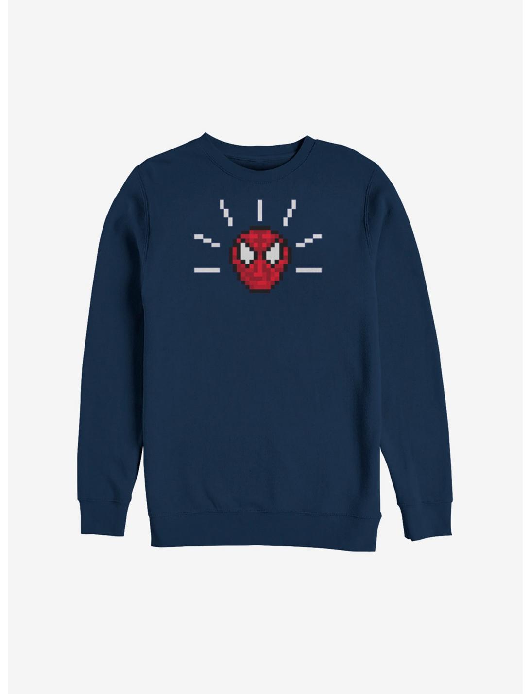 Marvel Spider-Man Pixelated Spidey Sense Sweatshirt, NAVY, hi-res
