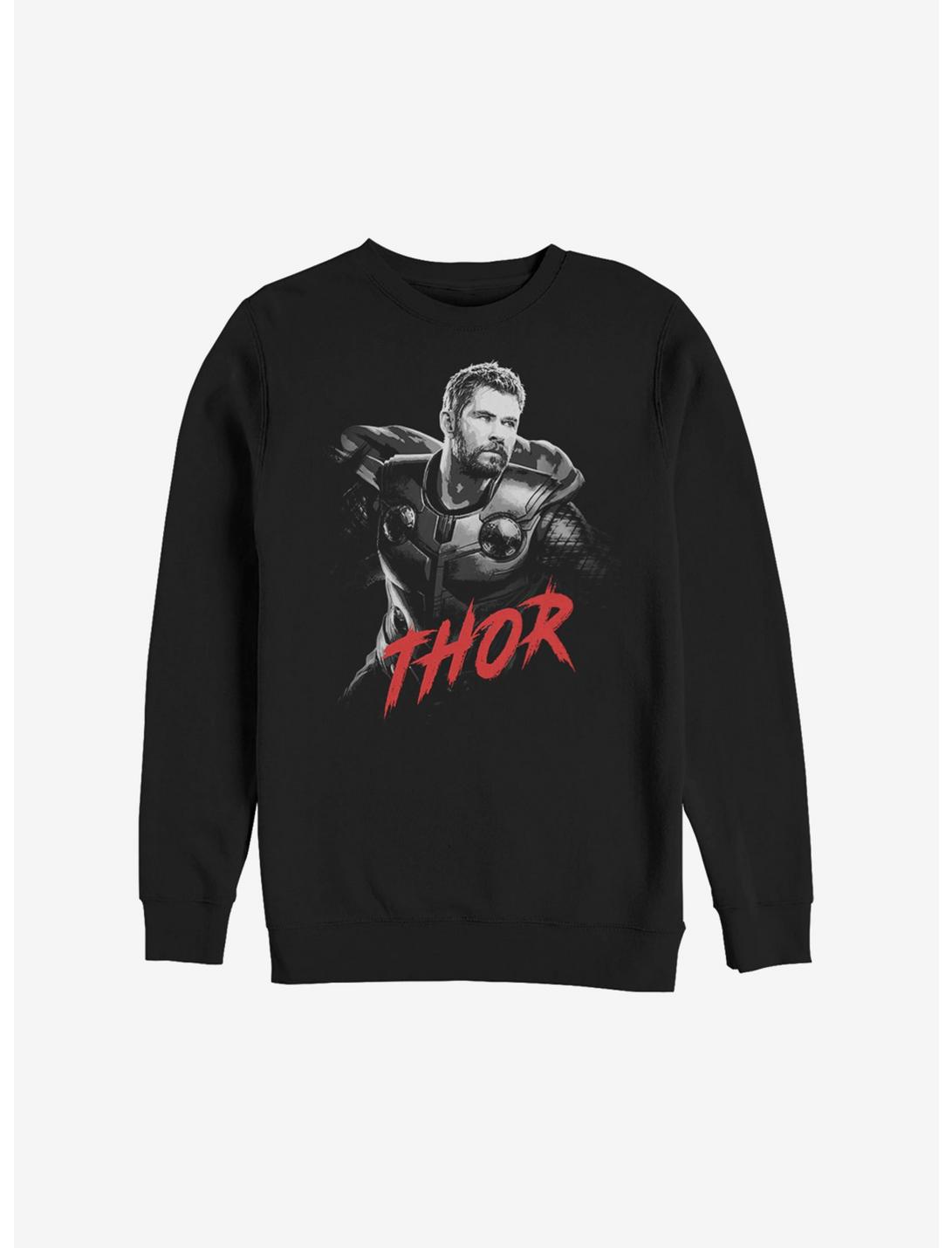 Marvel Avengers: Endgame Thor High Contrast Sweatshirt, BLACK, hi-res