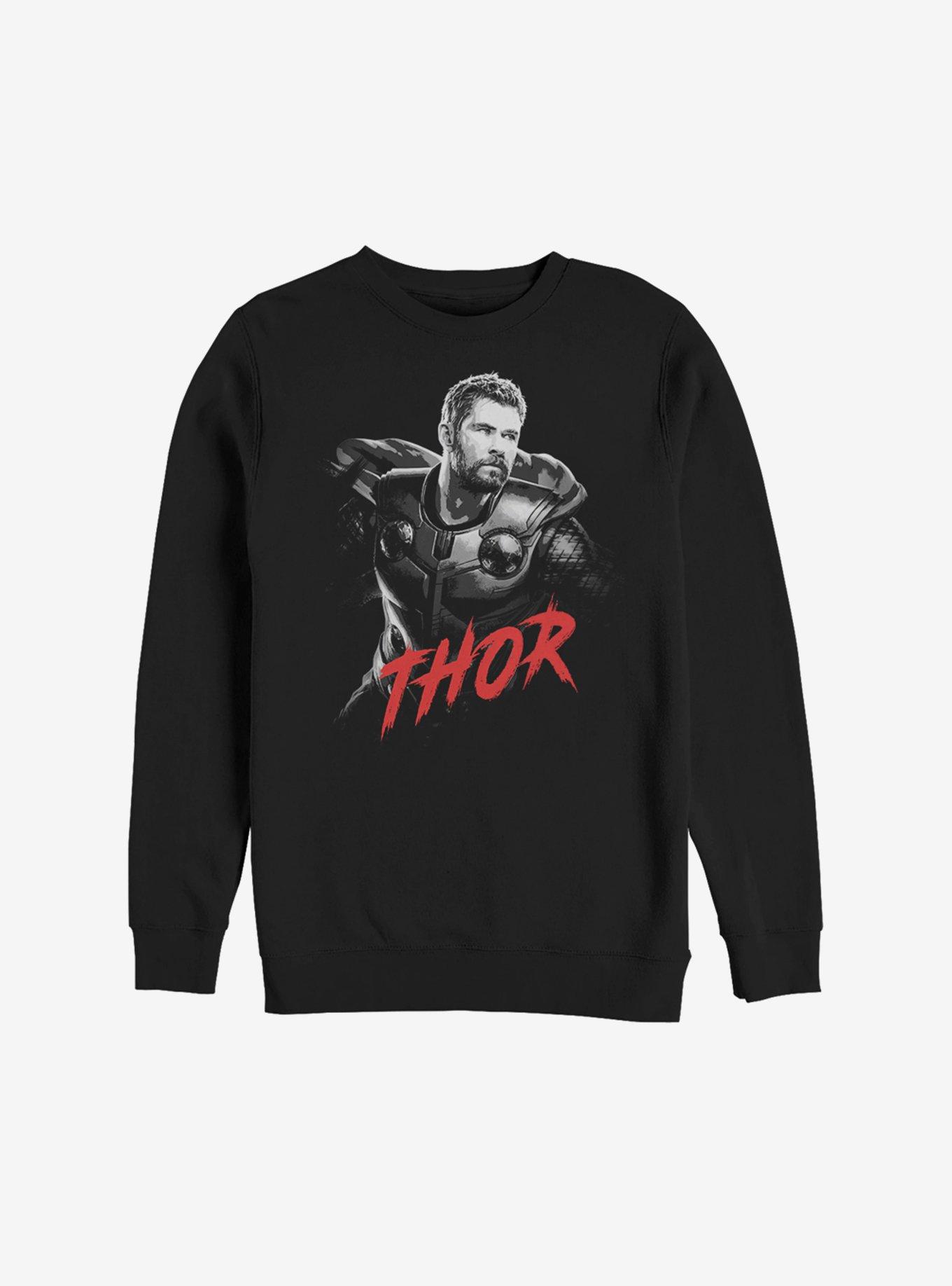 Marvel Avengers: Endgame Thor High Contrast Sweatshirt, BLACK, hi-res