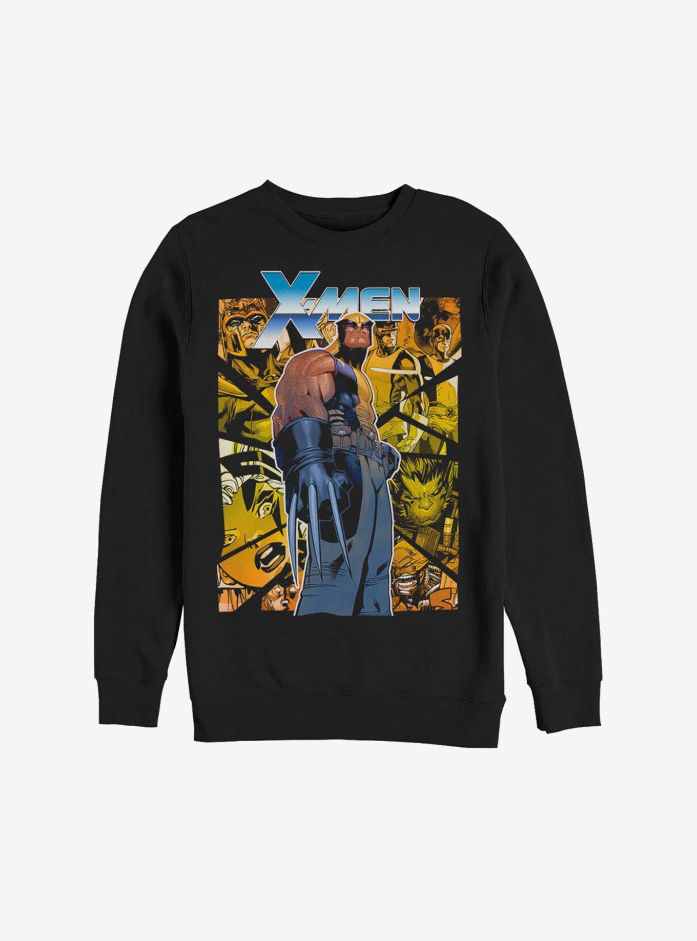 Marvel X-Men Shattered Glass Sweatshirt, BLACK, hi-res