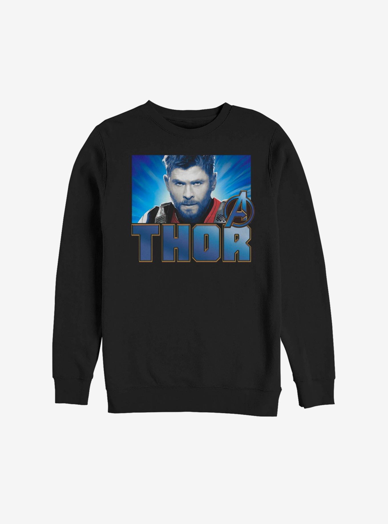 Marvel Avengers: Endgame Thor Gaze Sweatshirt, BLACK, hi-res