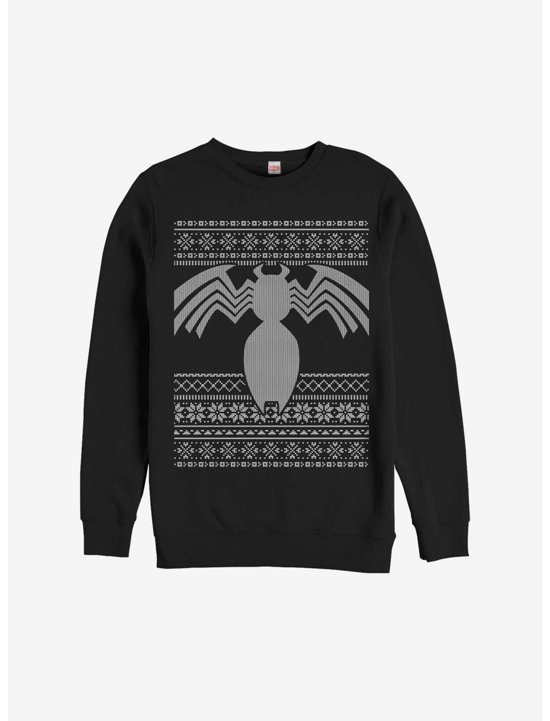 Marvel Venom Christmas Pattern Sweatshirt, BLACK, hi-res