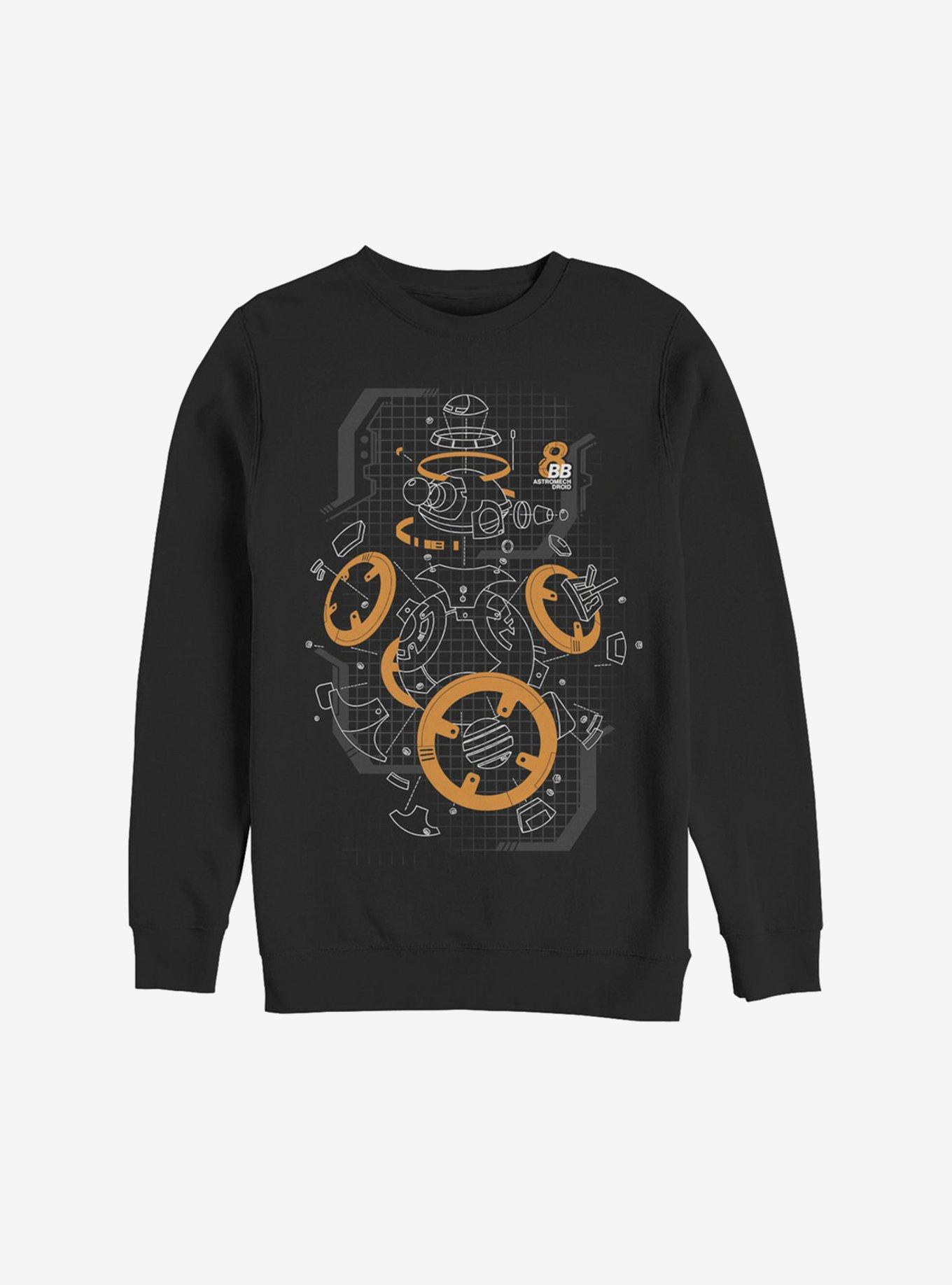 Star Wars Episode VIII The Last Jedi Big BB-8 Schematic Sweatshirt, , hi-res