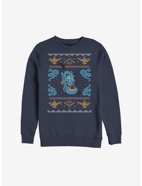 Disney Aladdin Genie Christmas Pattern Sweatshirt, NAVY, hi-res