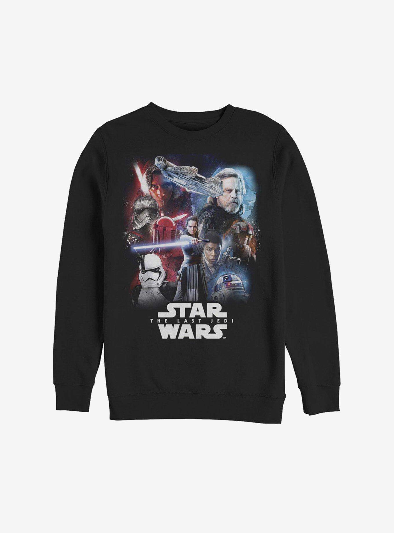 Star Wars Episode VIII The Last Jedi Force Poster Sweatshirt, BLACK, hi-res