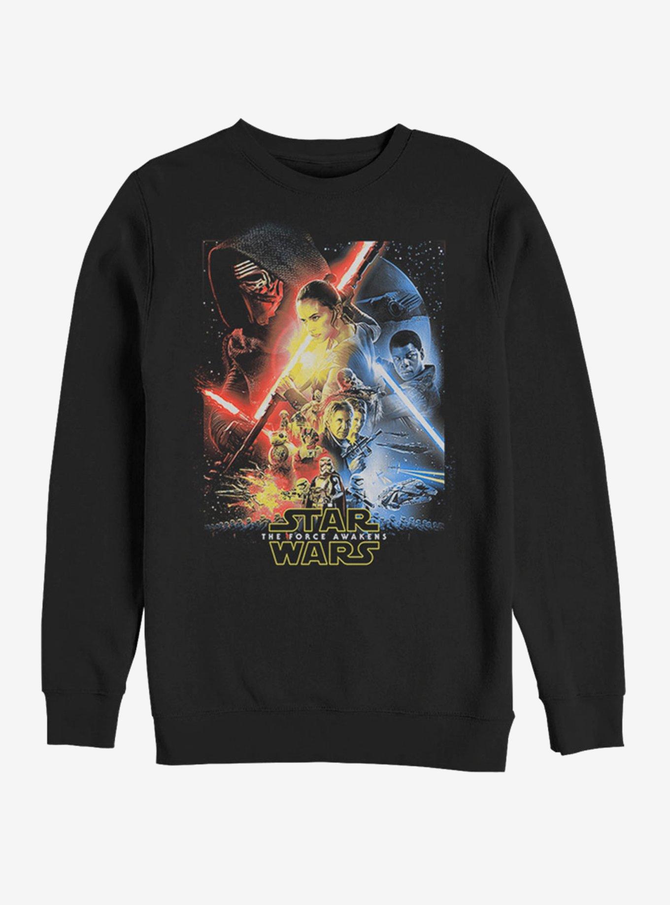 Star Wars Episode VII The Force Awakens Saturated Poster Sweatshirt, , hi-res