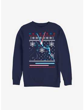 Star Wars Light Saber Duel Christmas Pattern Sweatshirt, , hi-res