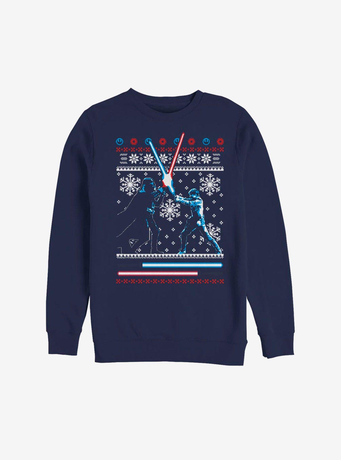 Star Wars Light Saber Duel Christmas Pattern Sweatshirt, , hi-res