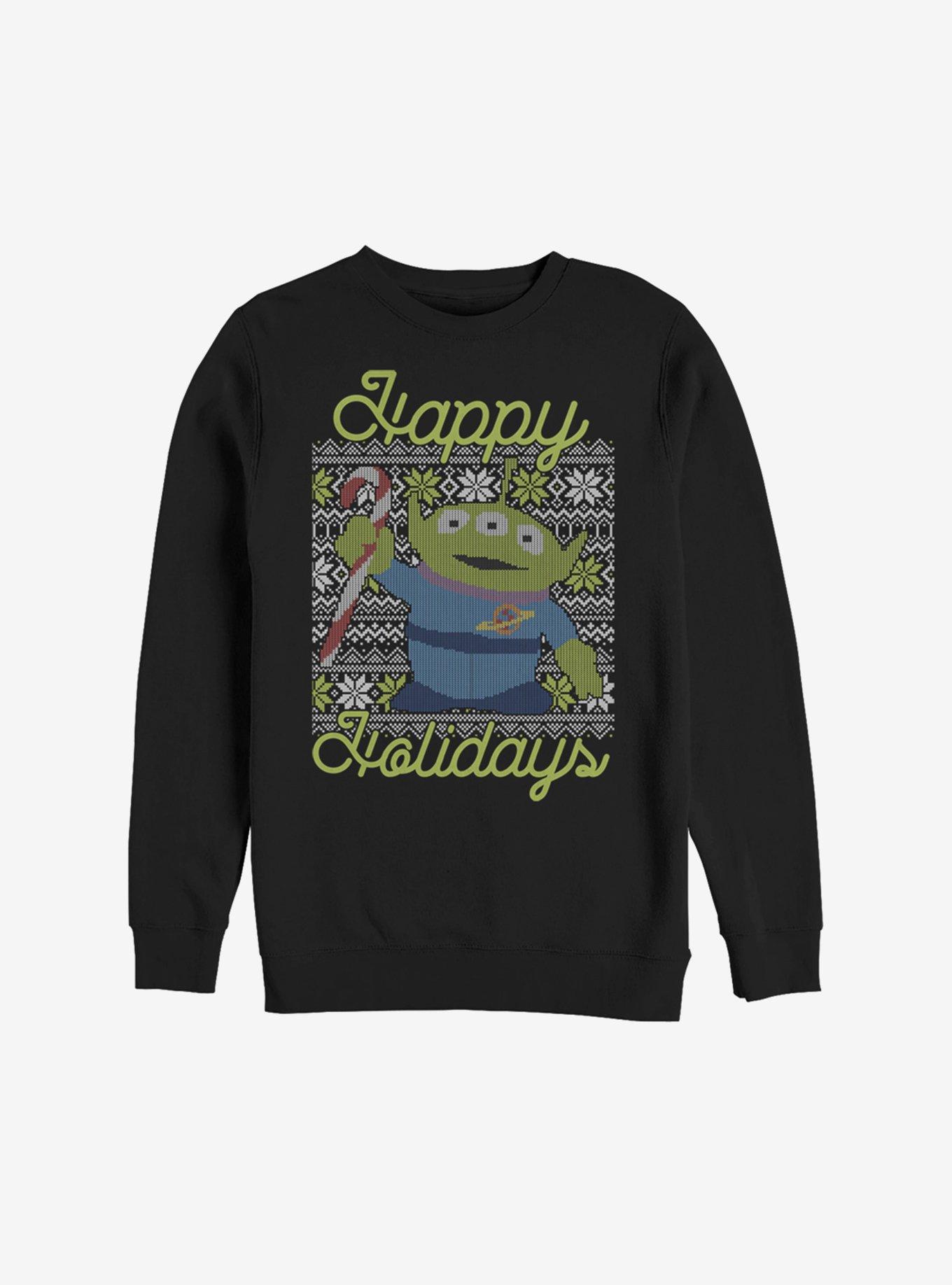 Disney Pixar Toy Story Alien Christmas Pattern Sweatshirt, BLACK, hi-res