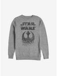Star Wars Episode VIII The Last Jedi Grayscale Logo Sweatshirt, ATH HTR, hi-res