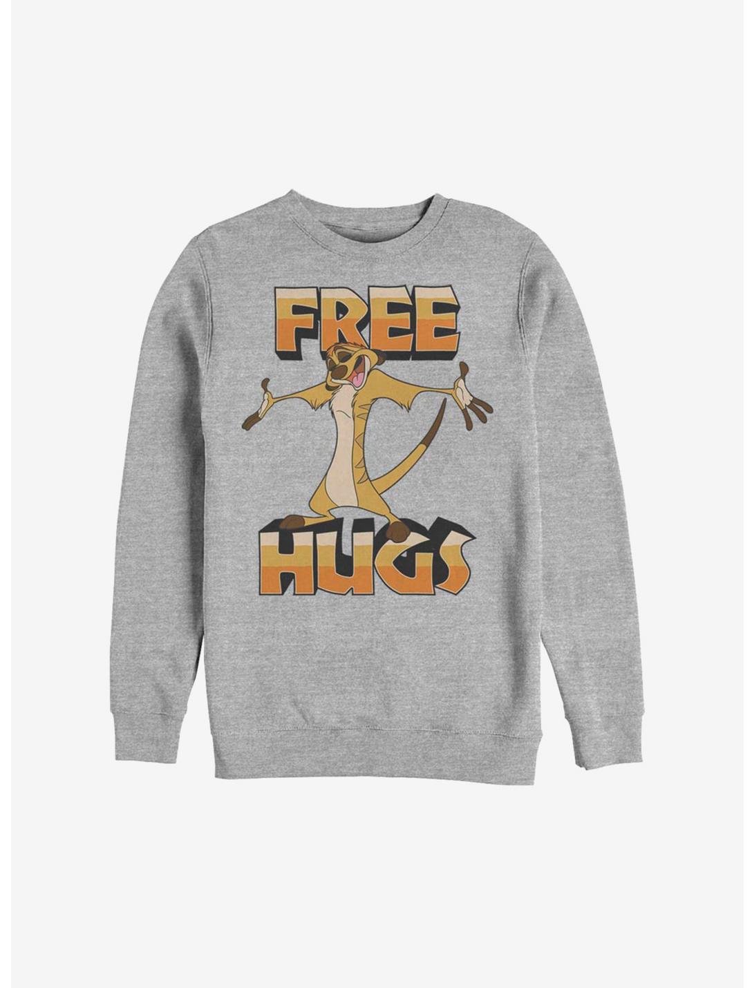 Disney The Lion King Timon Free Hugs Sweatshirt, ATH HTR, hi-res