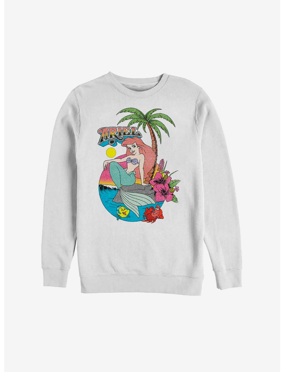 Disney The Little Mermaid Sunset Sweatshirt, WHITE, hi-res