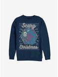Disney Pixar Monsters, Inc. Scary Christmas Pattern Sweatshirt, NAVY, hi-res