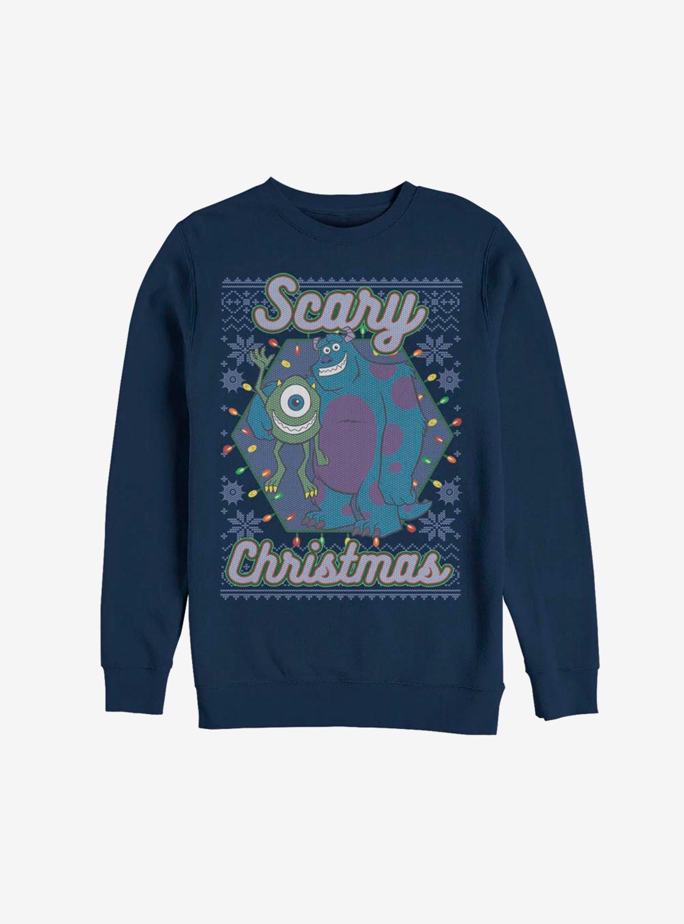 Disney Pixar Monsters, Inc. Scary Christmas Pattern Sweatshirt, , hi-res