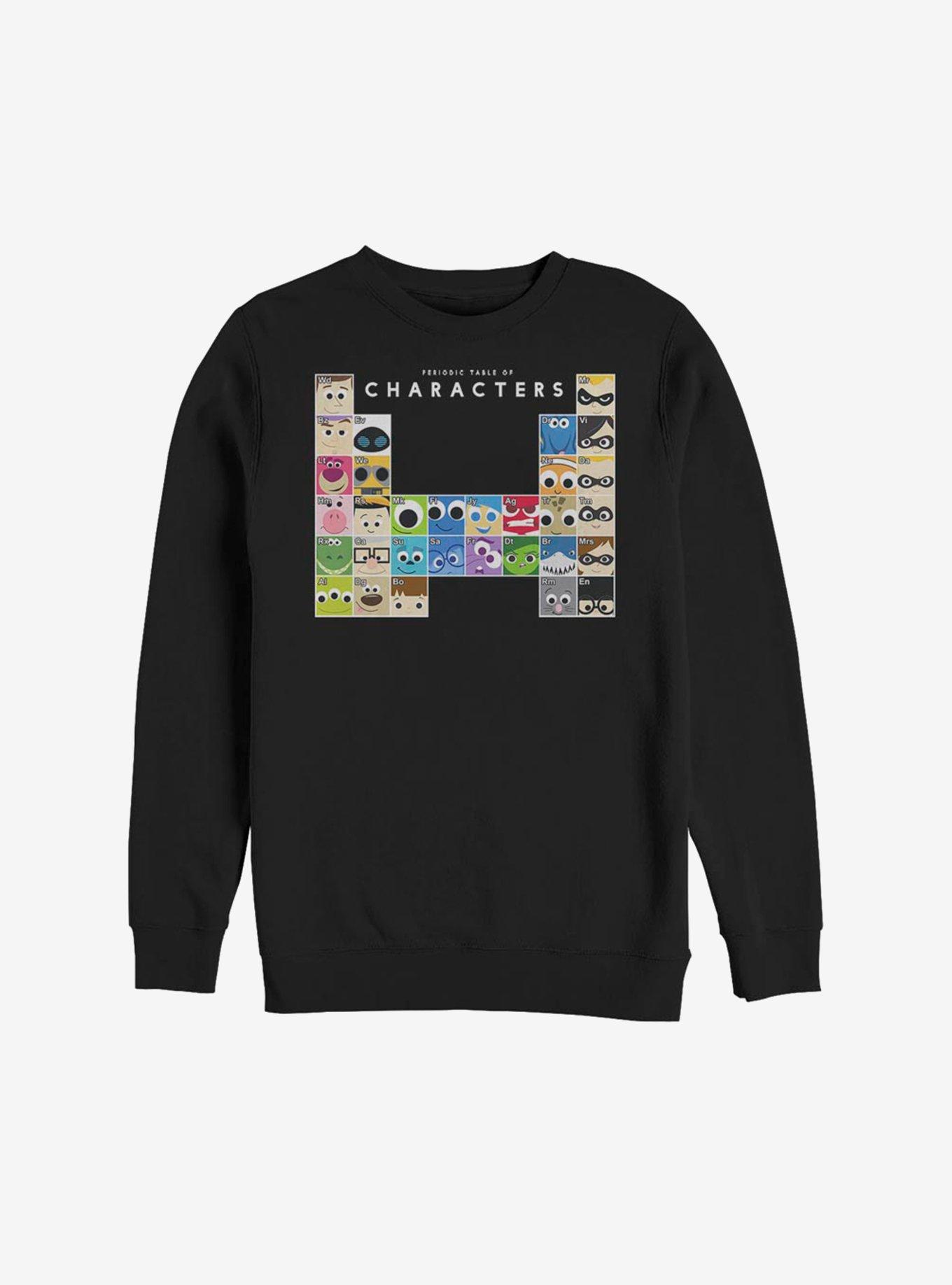 Disney Pixar Periodic Table Of Characters Sweatshirt, , hi-res