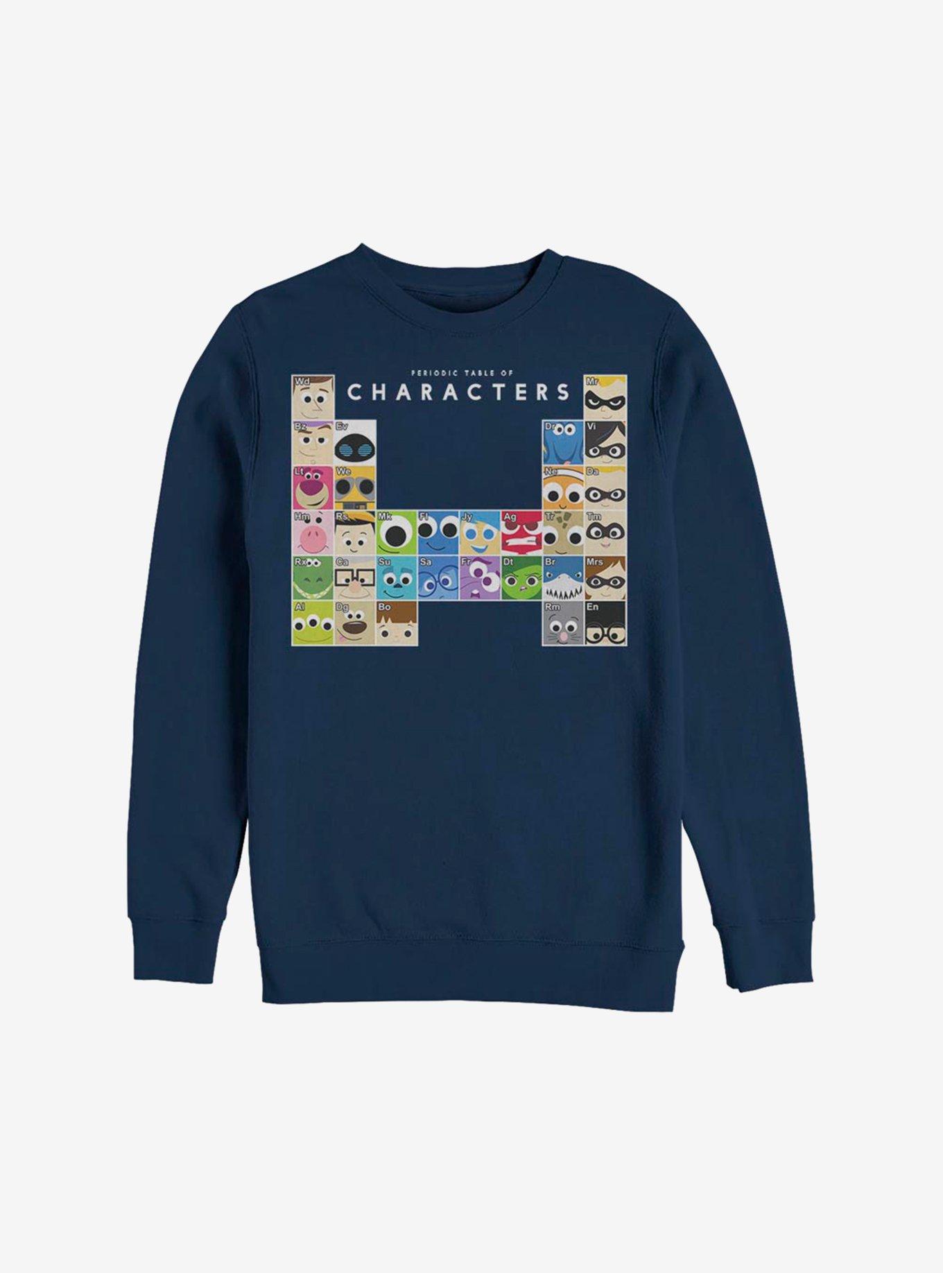 Disney Pixar Periodic Table Of Characters Sweatshirt, , hi-res