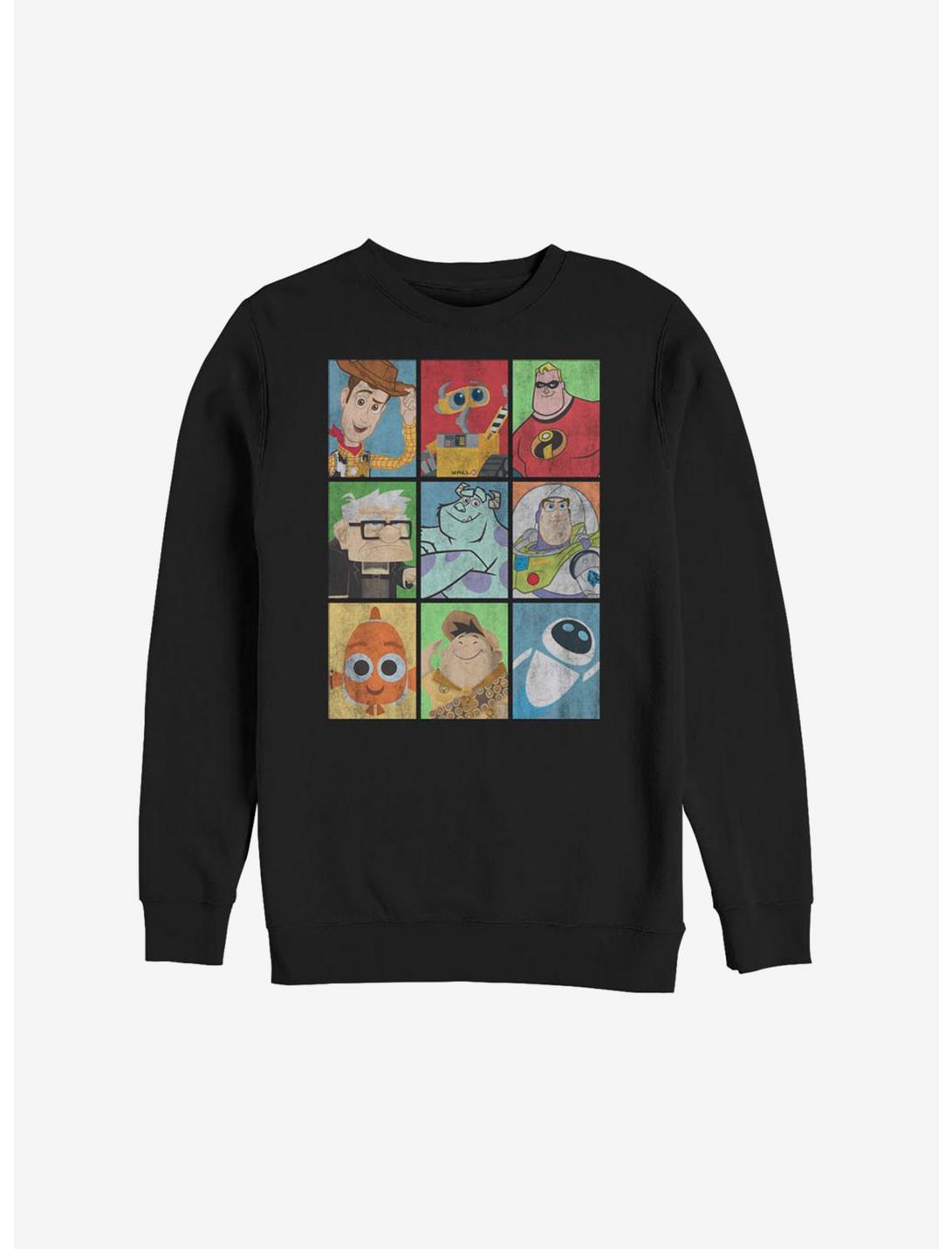 Disney Pixar Character Lineup Sweatshirt, BLACK, hi-res