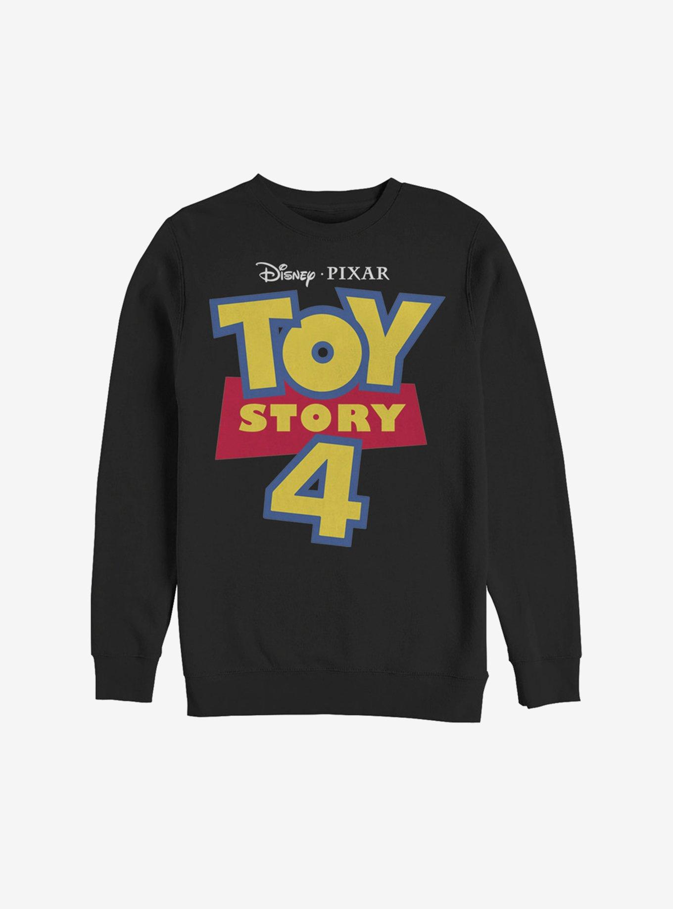 Disney Pixar Toy Story 4 Full Color Logo Sweatshirt, BLACK, hi-res
