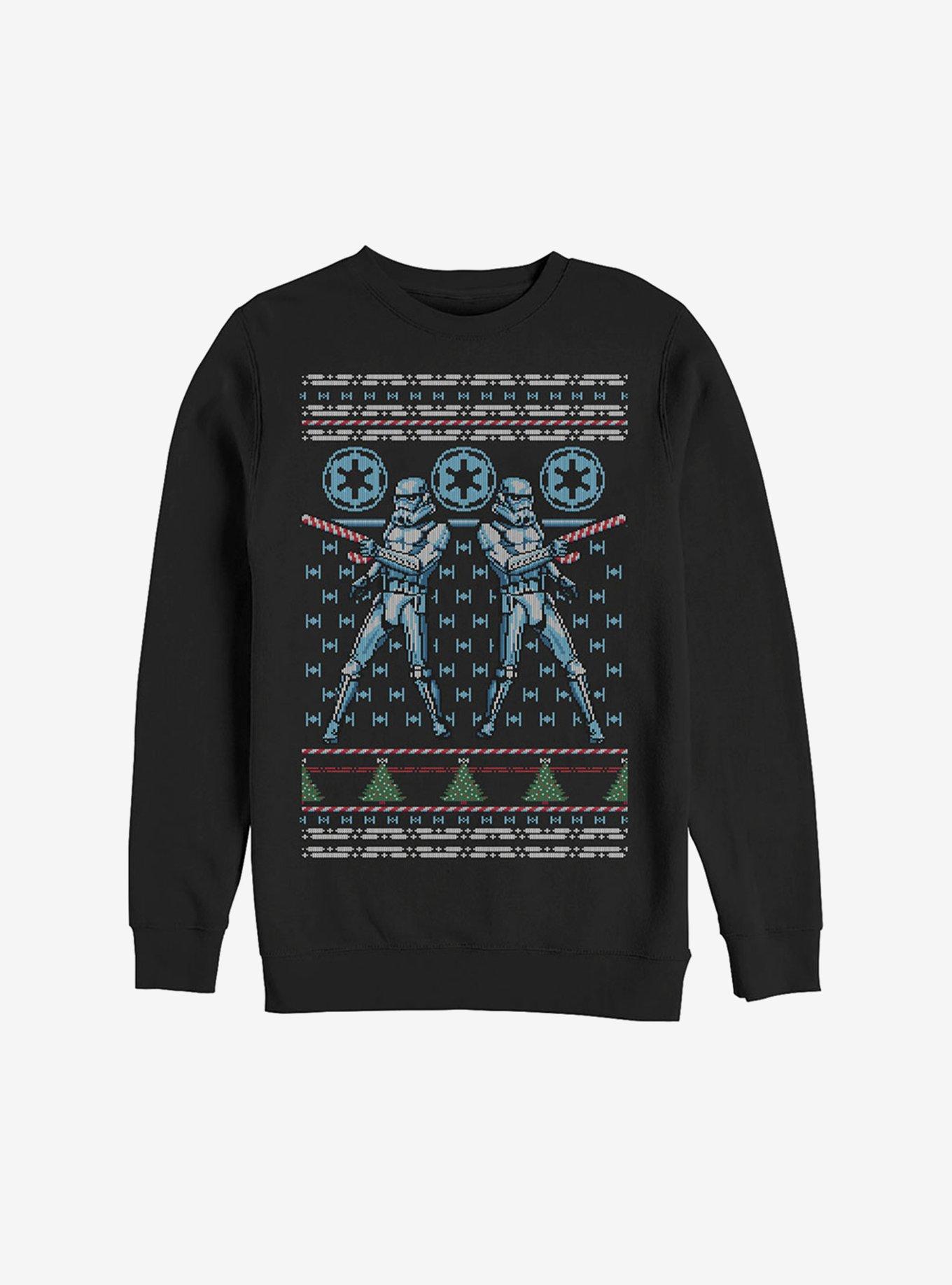 Star Wars Stormtrooper Christmas Pattern Sweatshirt, BLACK, hi-res
