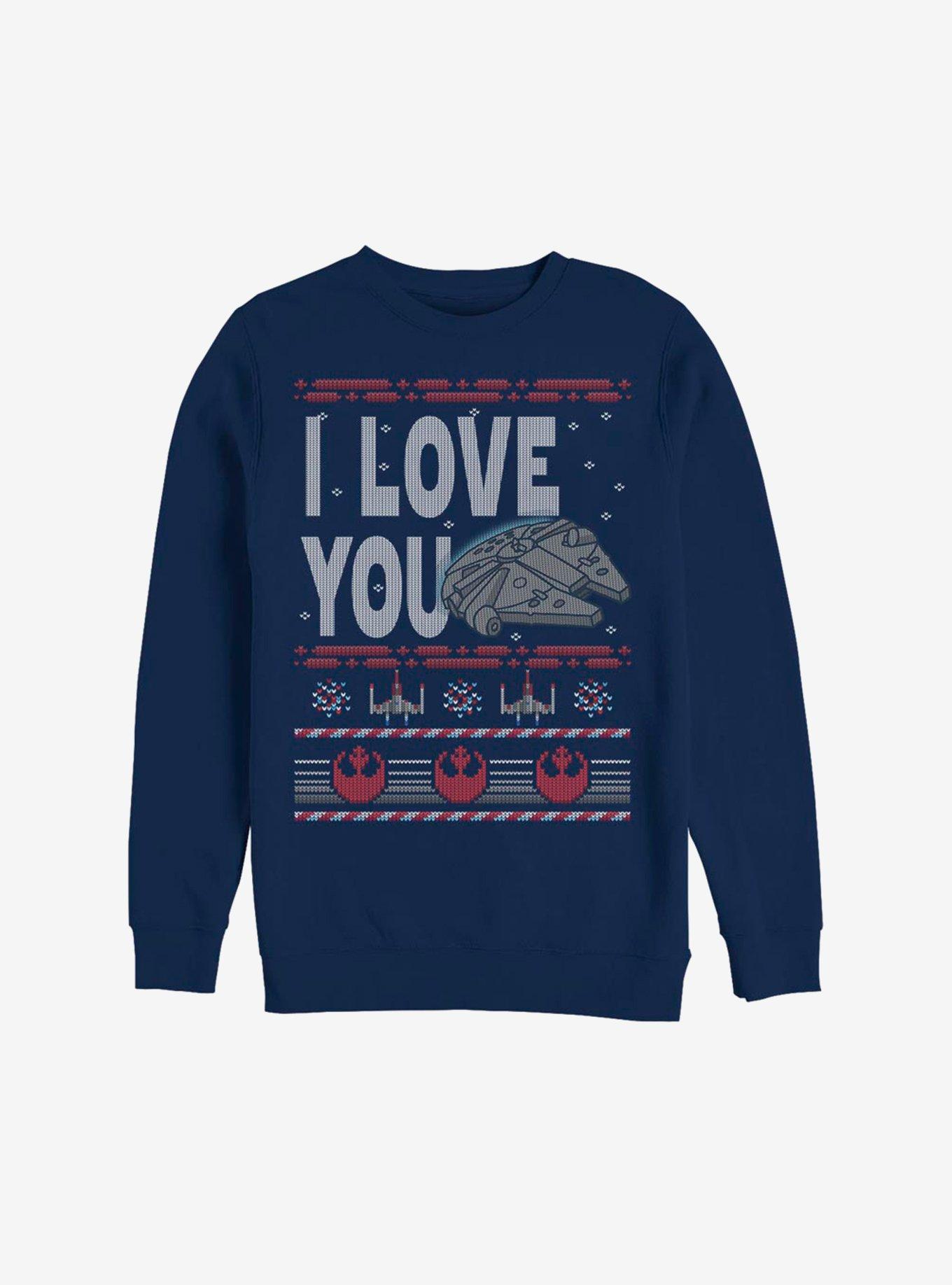 Star Wars I Love You Christmas Pattern Sweatshirt, , hi-res