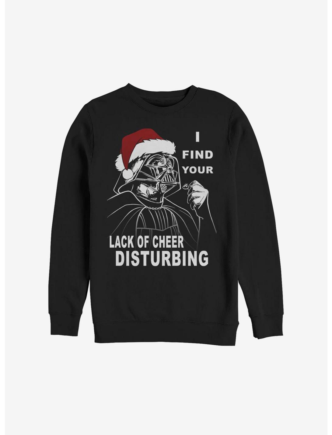 Star Wars Vader Lack Of Cheer Disturbing Sweatshirt, BLACK, hi-res