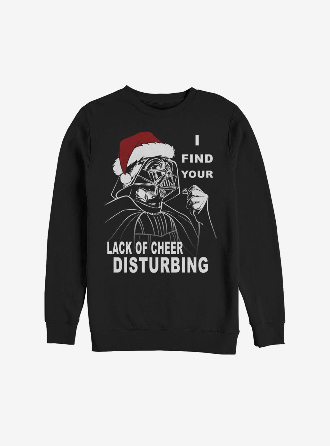 Star Wars Vader Lack Of Cheer Disturbing Sweatshirt, BLACK, hi-res