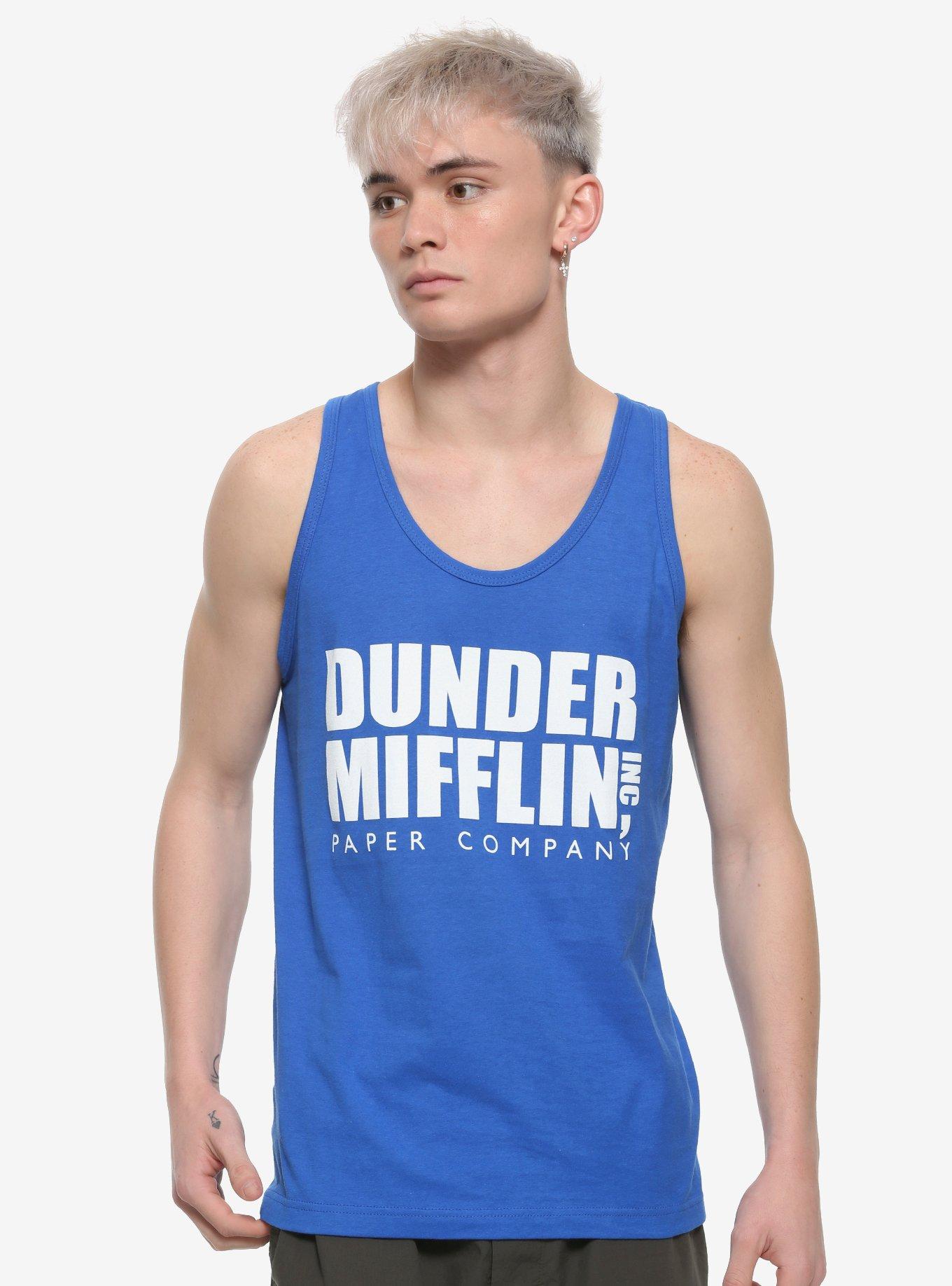 The Office Dunder Mifflin Blue Tank Top, WHITE, hi-res