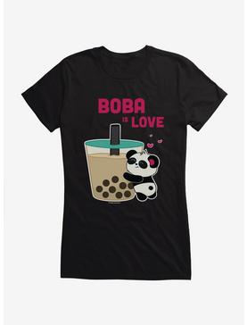 HT Creators: Hungry Rabbit Studios Pandi The Panda Boba Is Love Girls T-Shirt, , hi-res