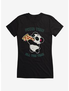 HT Creators: Hungry Rabbit Studios Pandi The Panda Pizza Time All The Time Girls T-Shirt, , hi-res