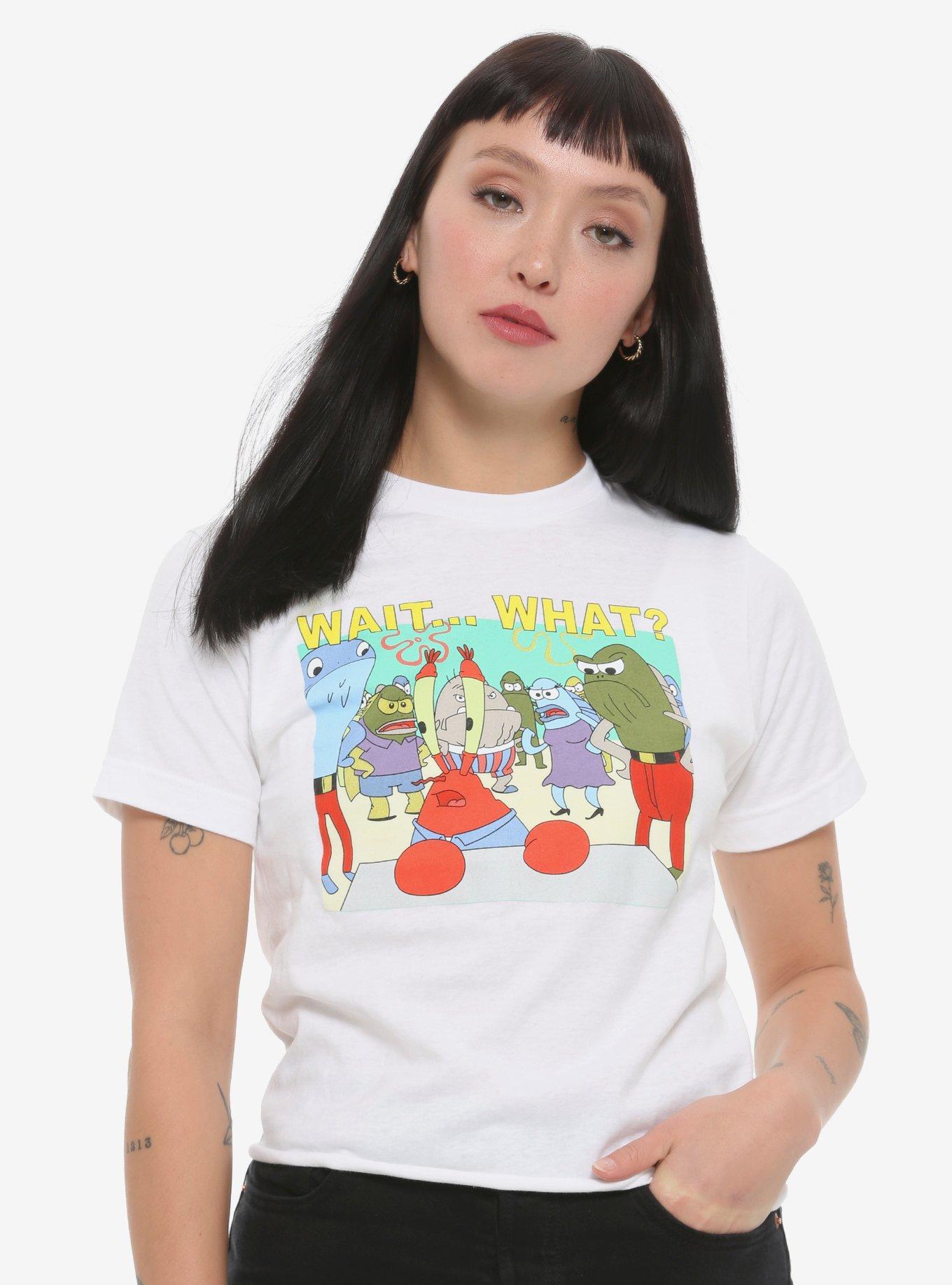 SpongeBob SquarePants Confused Mr. Krabs Girls Crop T-Shirt, MULTI, hi-res