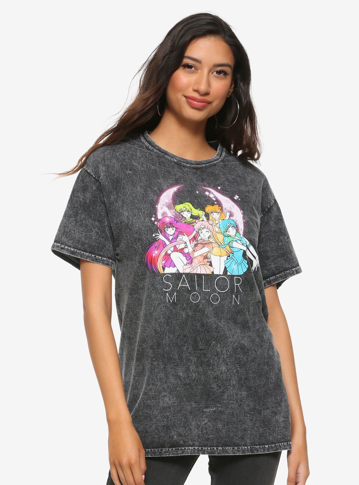 Sailor Moon Solid Color Guardians Washed Boyfriend Fit Girls T-Shirt, MULTI, hi-res