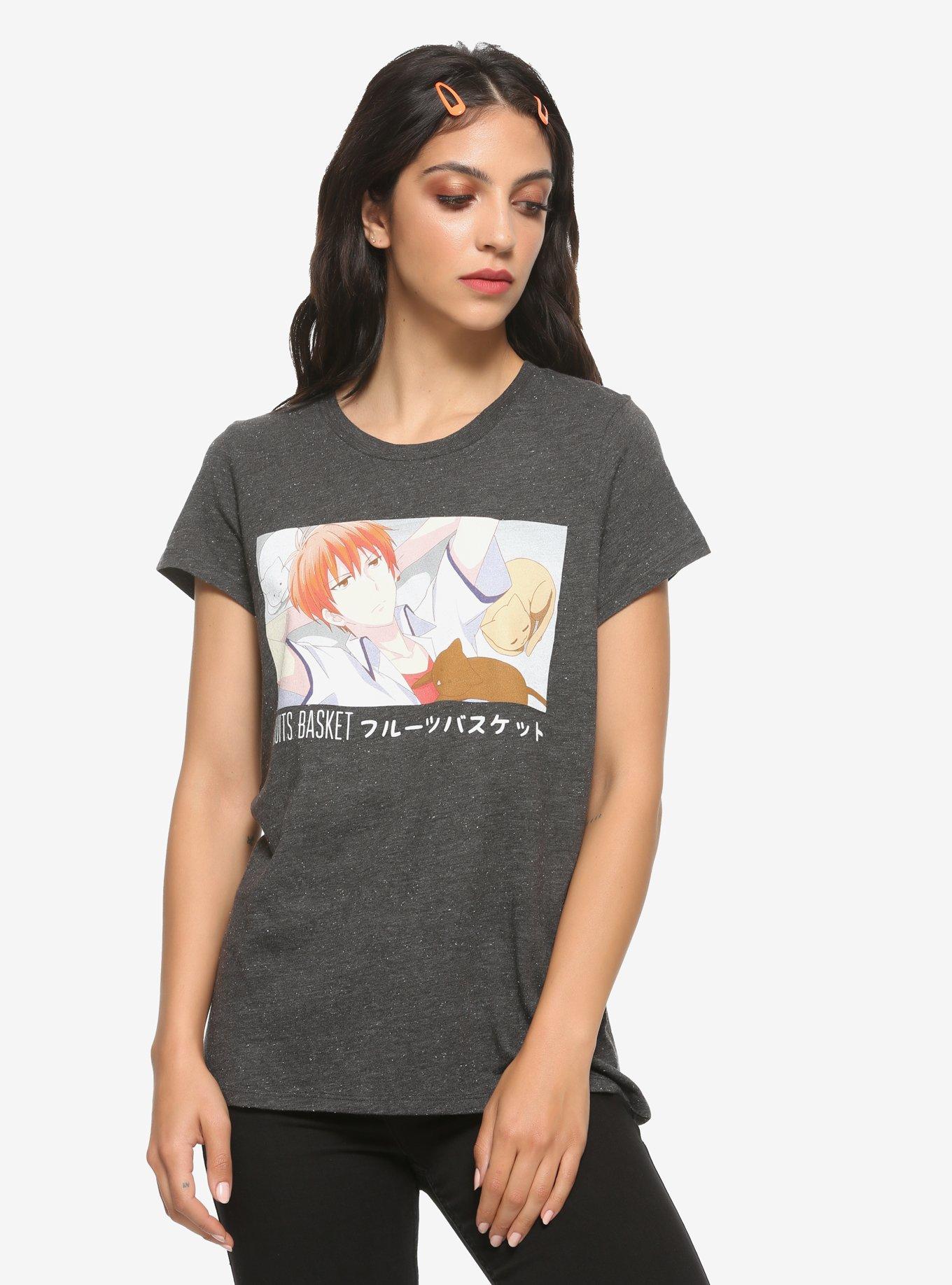 Fruits Basket Kyo & Cats Speckle Girls T-Shirt, MULTI, hi-res