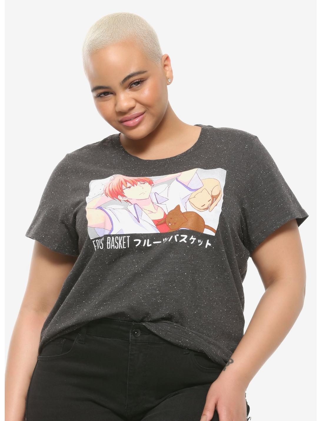 Fruits Basket Kyo & Cats Speckle Girls T-Shirt Plus Size, MULTI, hi-res