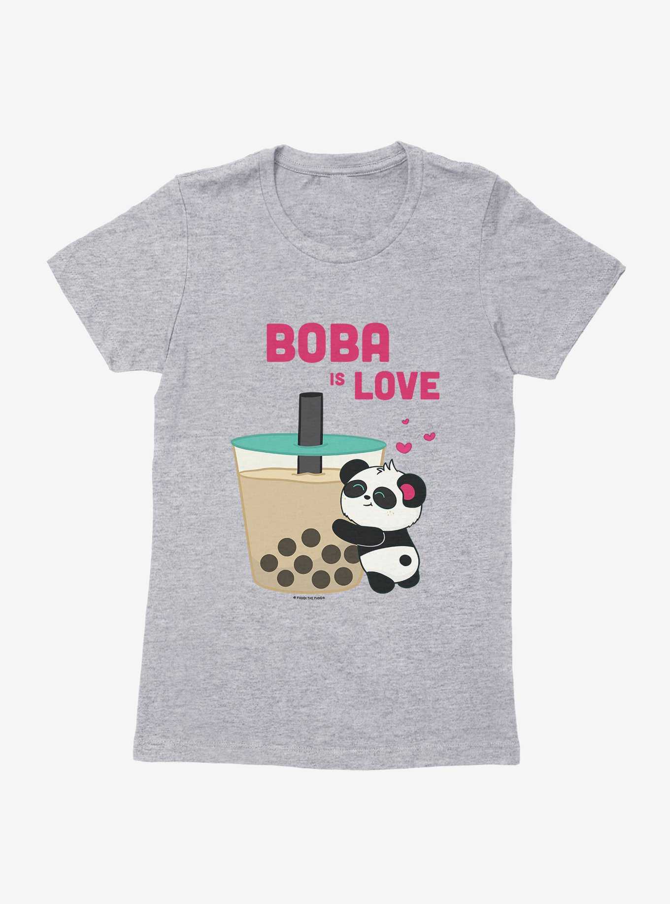 BL Creators: Hungry Rabbit Studio Pandi The Panda Boba Is Love Womens T-Shirt, , hi-res