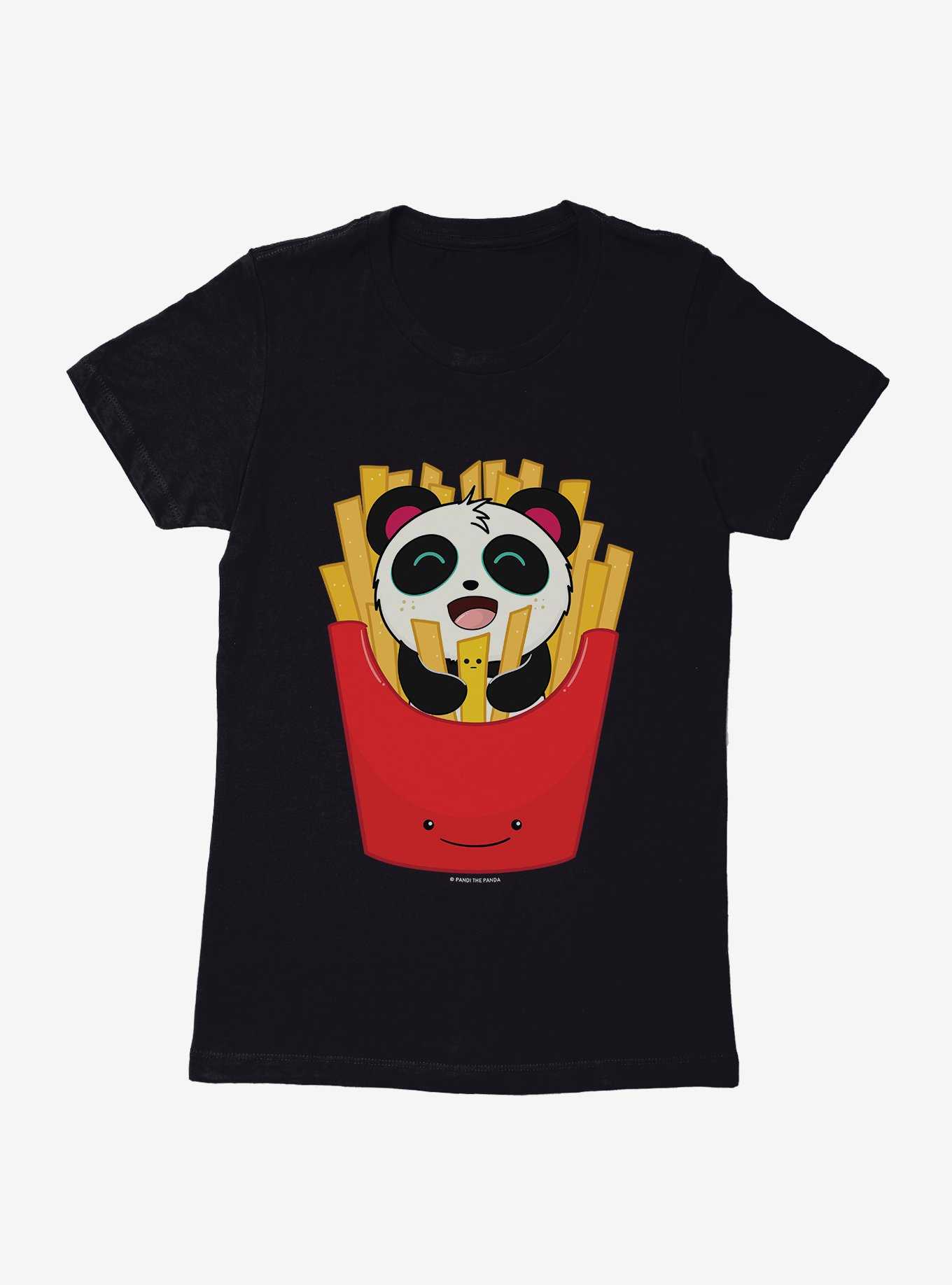 BL Creators: Hungry Rabbit Studio Pandi The Panda French Fries Womens T-Shirt, , hi-res