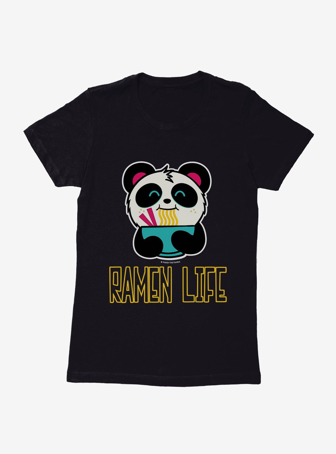 BL Creators :Hungry Rabbit Studio Pandi The Panda Ramen Life Womens T-Shirt, , hi-res