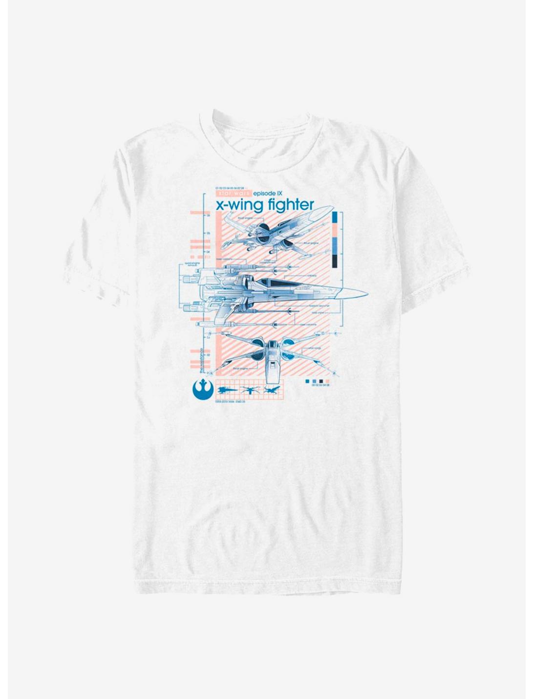 Star Wars Episode IX The Rise Of Skywalker X-Wing Fighter T-Shirt, WHITE, hi-res