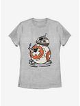 Star Wars Episode IX The Rise Of Skywalker BB-8 Doodles Womens T-Shirt, ATH HTR, hi-res