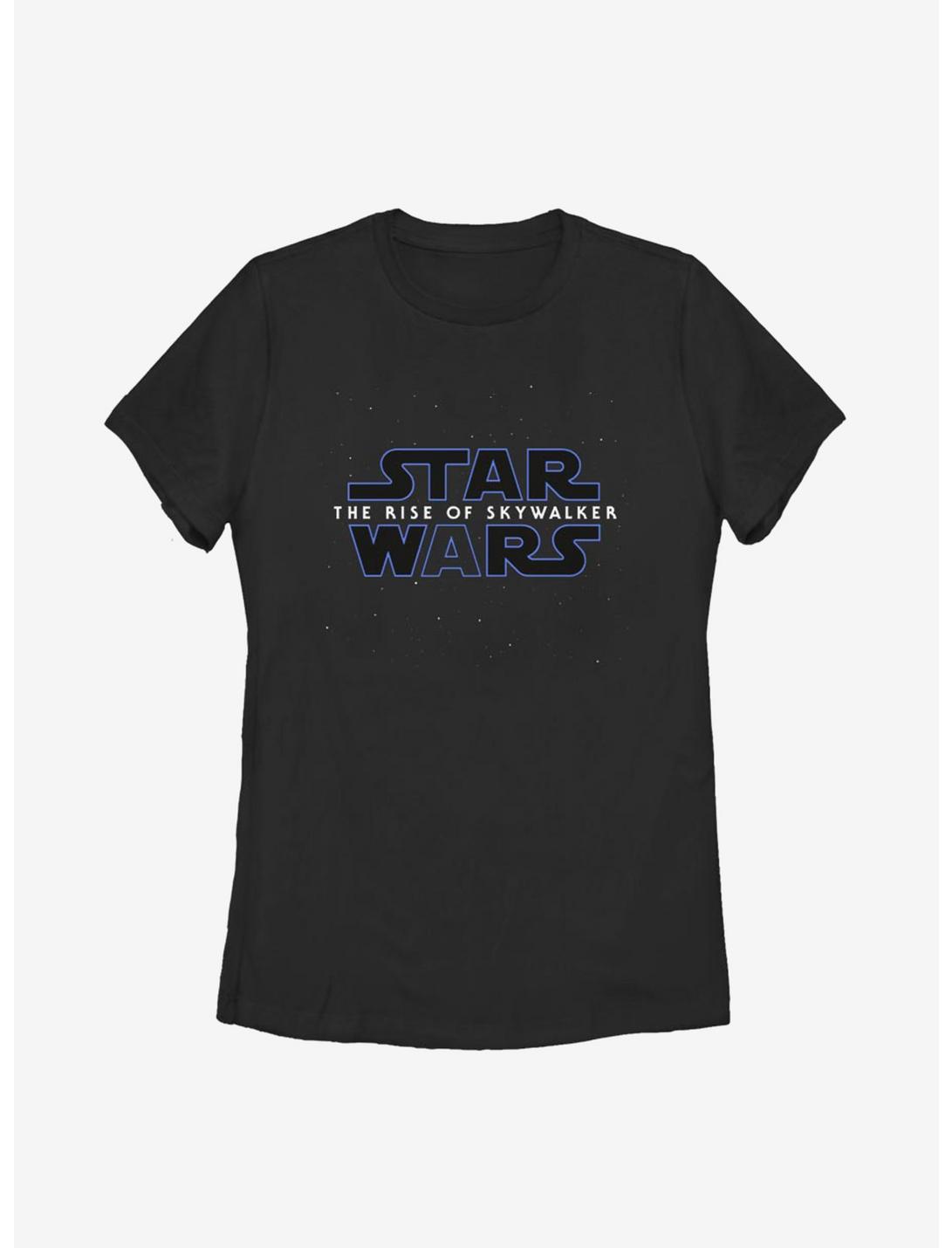 Star Wars Episode IX The Rise Of Skywalker Classic Galaxy Logo Womens T-Shirt, BLACK, hi-res