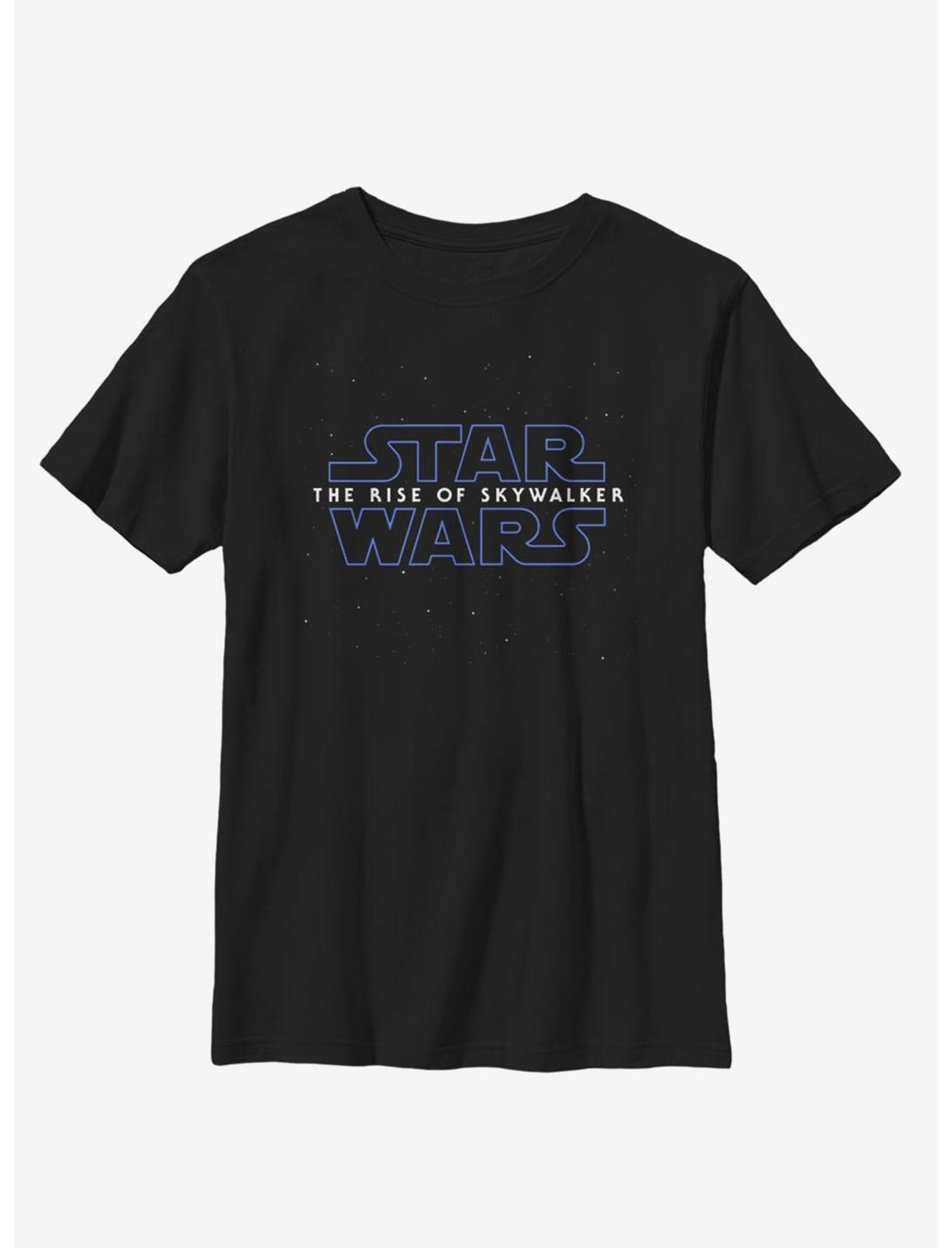Star Wars Episode IX The Rise Of Skywalker Classic Galaxy Logo Youth T-Shirt, BLACK, hi-res