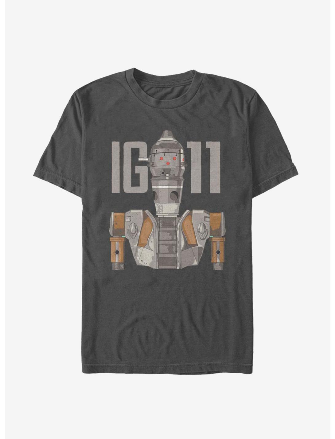 Star Wars The Mandalorian IG-11 Illustrated T-Shirt, CHARCOAL, hi-res