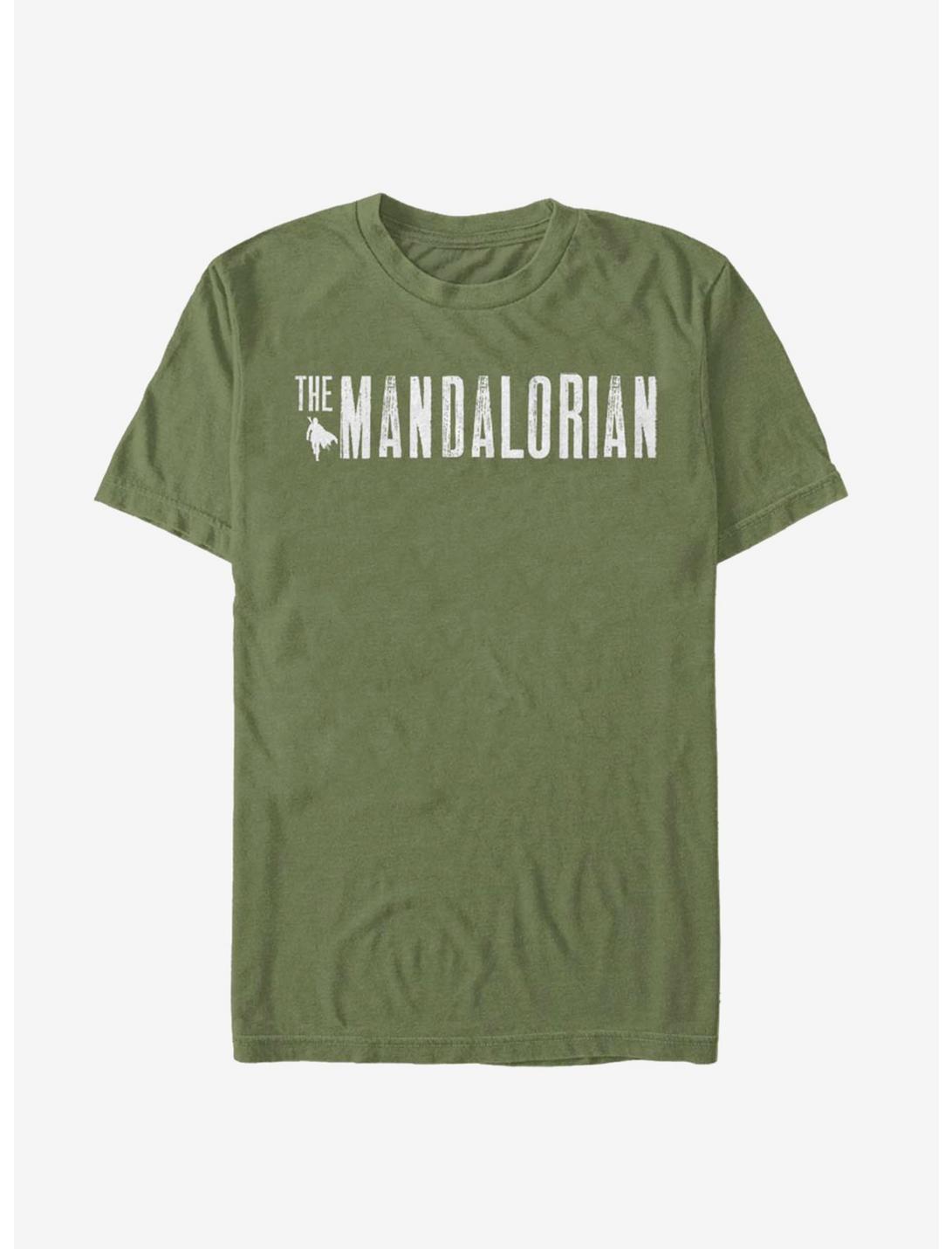 Star Wars The Mandalorian Simplistic Logo T-Shirt, MIL GRN, hi-res