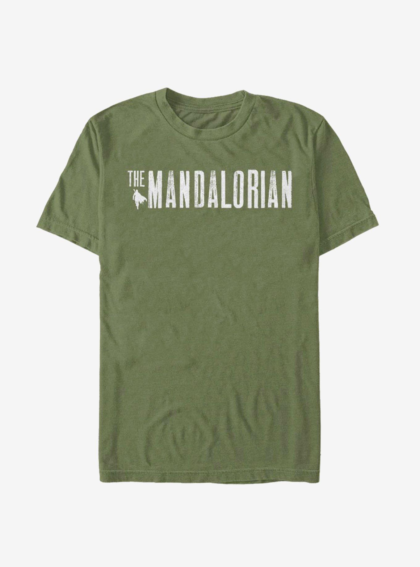 Star Wars The Mandalorian Simplistic Logo T-Shirt, MIL GRN, hi-res
