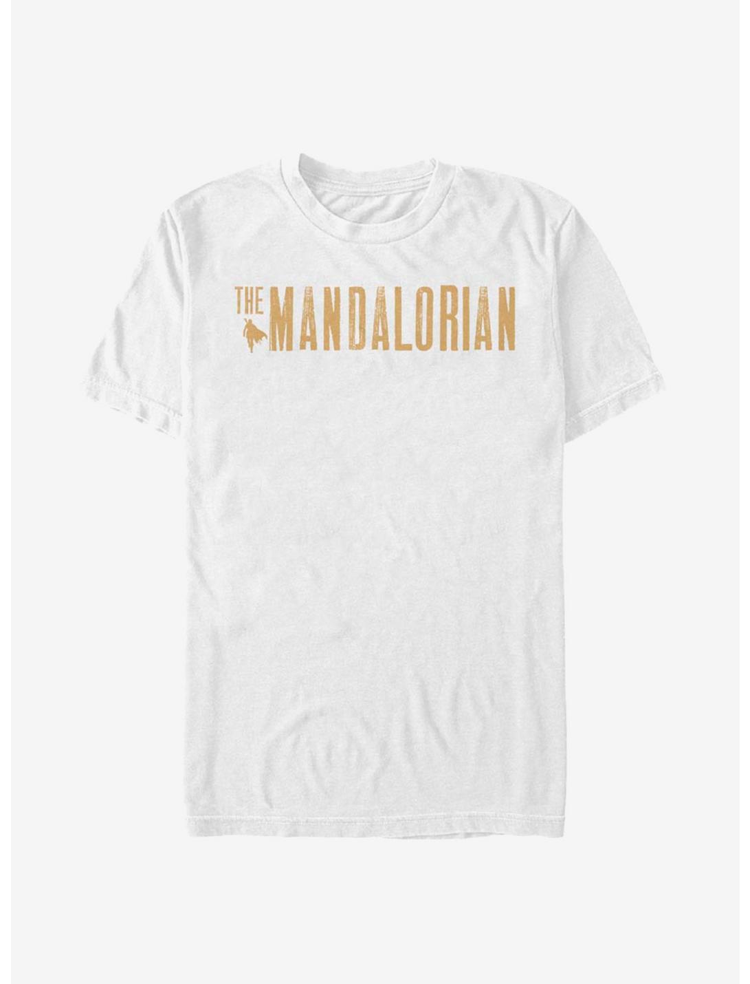 Star Wars The Mandalorian Simplistic Logo T-Shirt, WHITE, hi-res