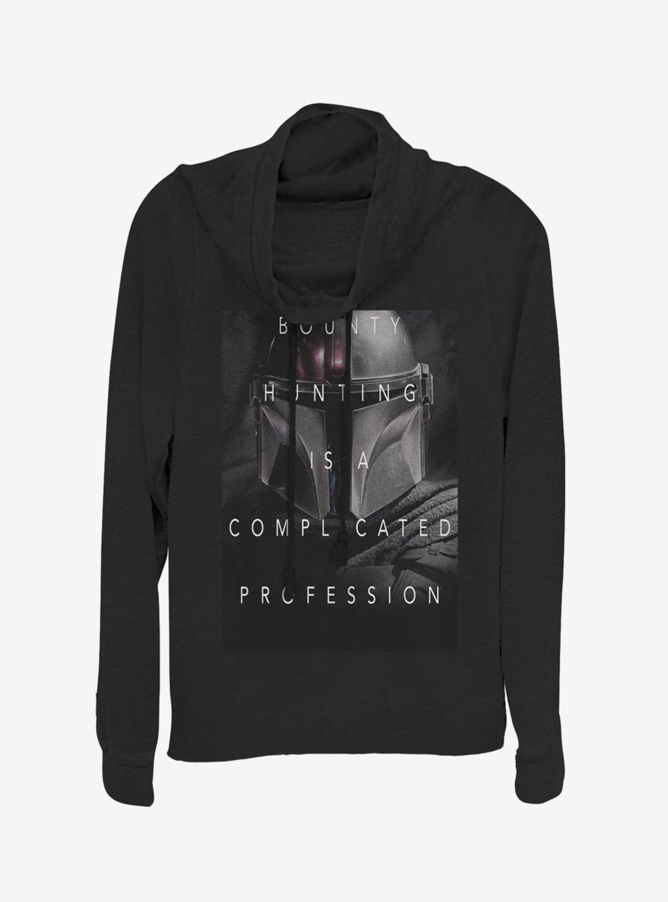 Star Wars The Mandalorian Bounty Overlay Cowlneck Long-Sleeve Womens Top, , hi-res