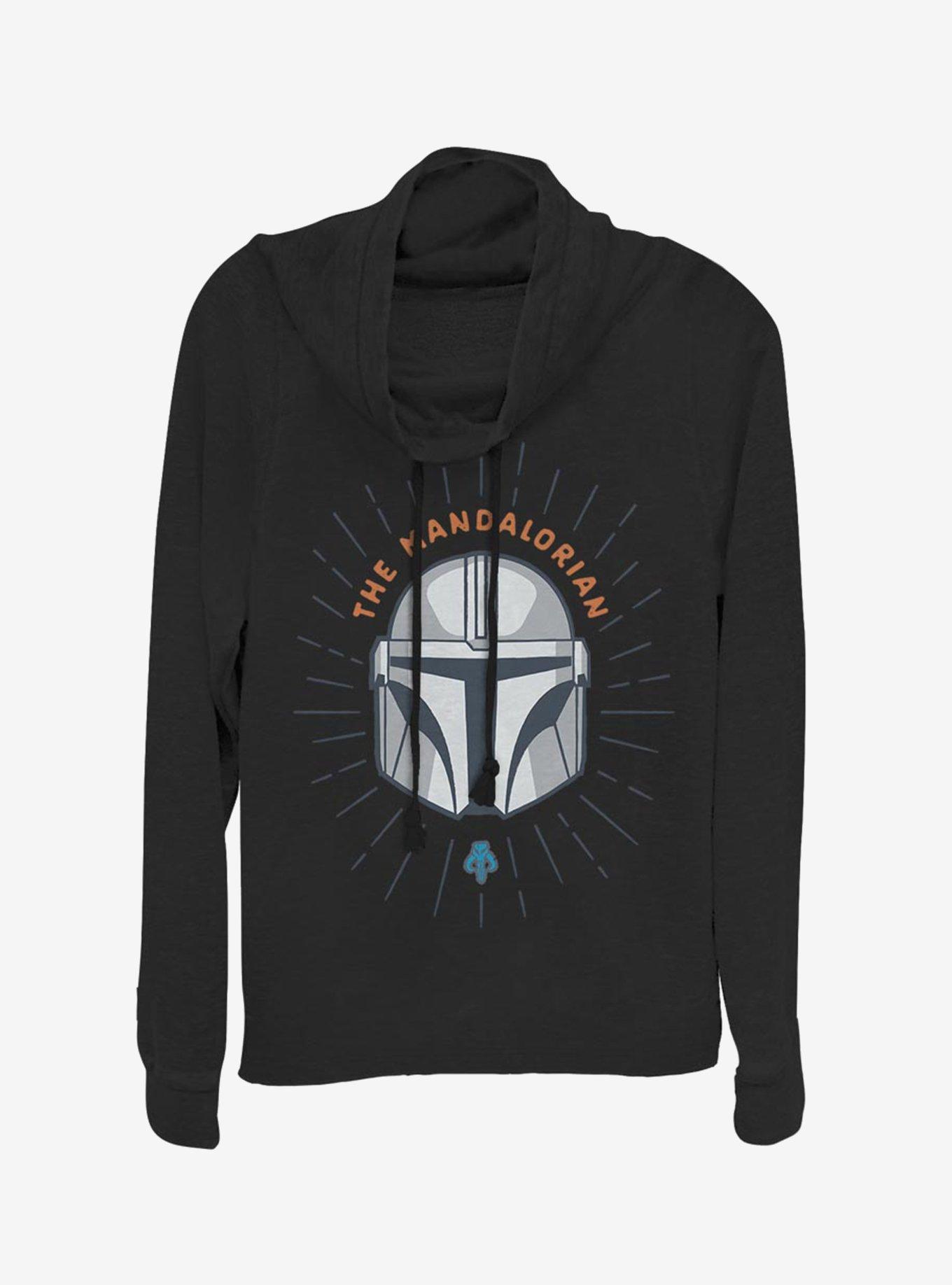 Star Wars The Mandalorian Simple Shield Cowlneck Long-Sleeve Womens Top, , hi-res