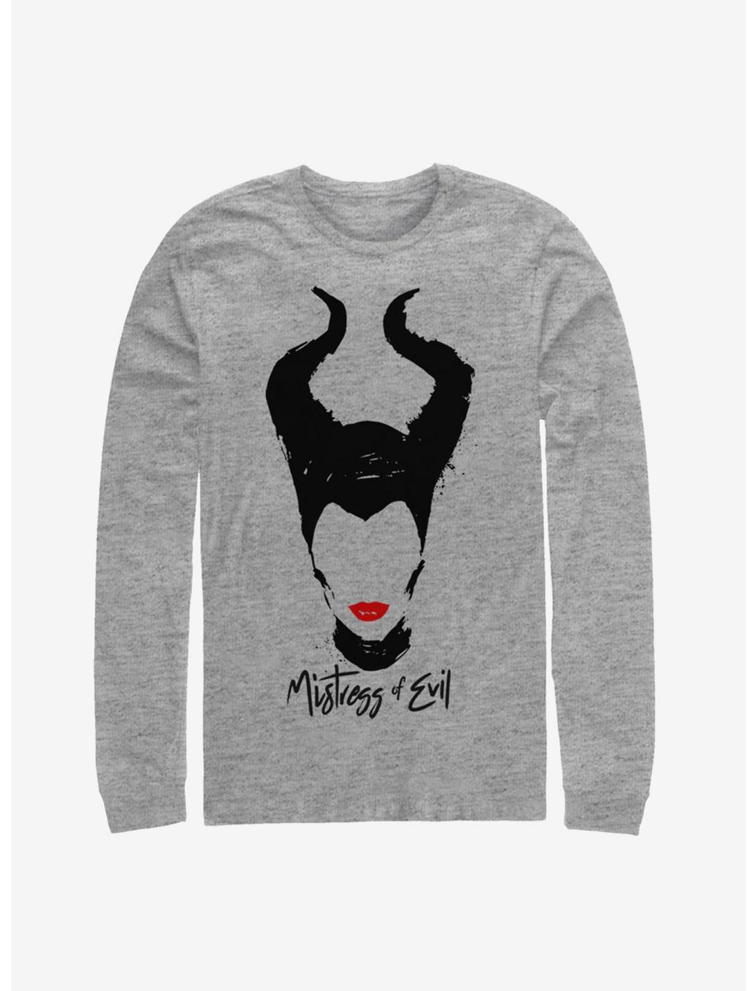 Disney Maleficent: Mistress Of Evil Red Lips Long-Sleeve T-Shirt, ATH HTR, hi-res